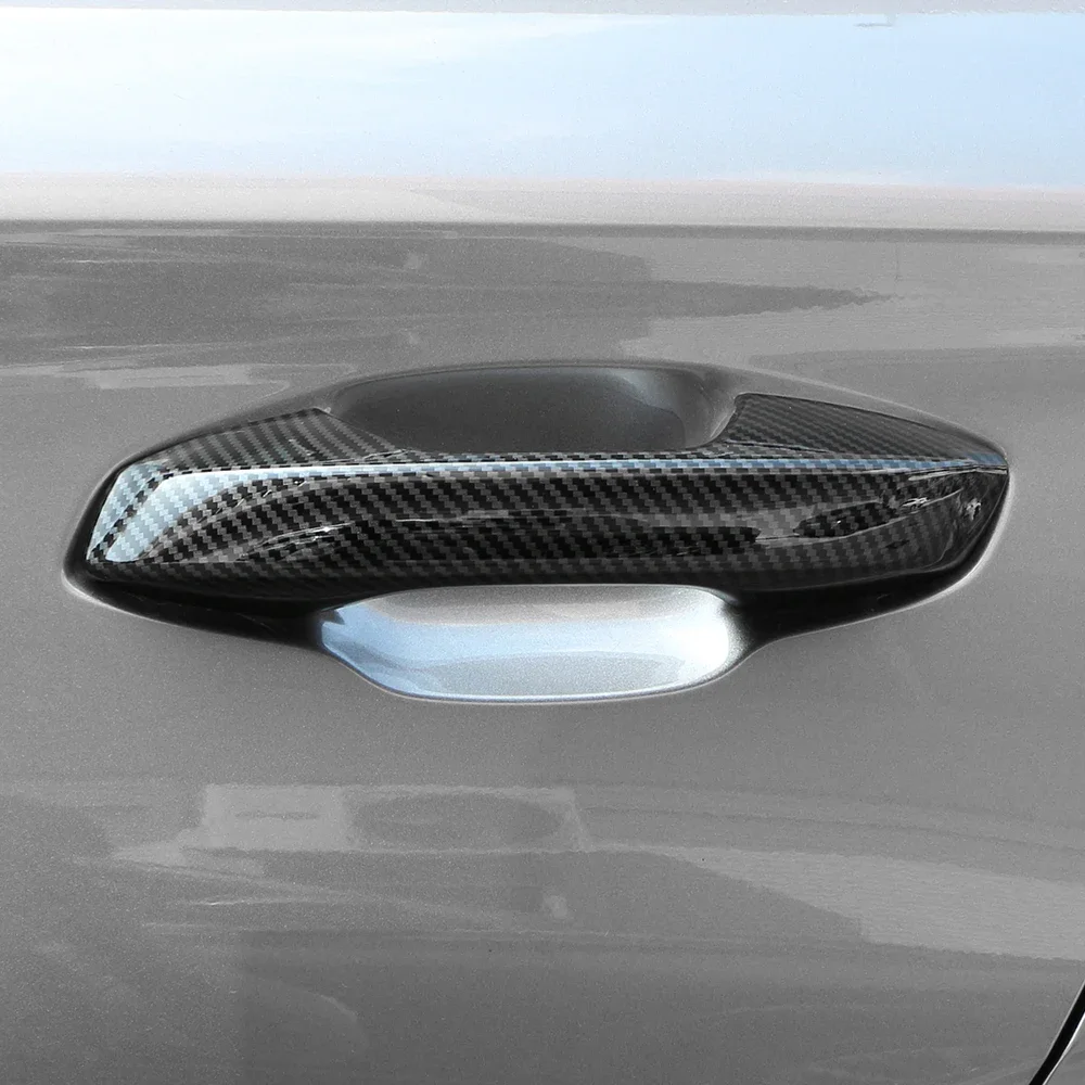 For BYD Atto3 Atto 3 2022 2023 2024 Car Exterior Door Handle Cover Sticker Trim  ABS Imitation Carbon Fiber Decoration RHD/LHD