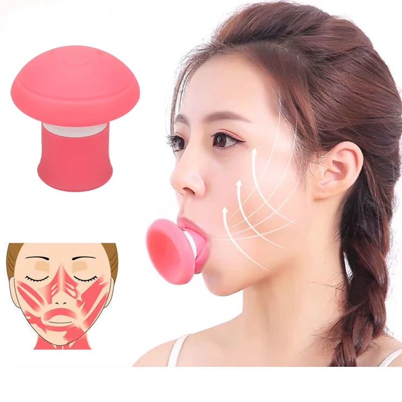 Ejercitador de línea de mandíbula de silicona, herramienta reafirmante facial para cara delgada en forma de V, entrenador muscular masetero, ejercitador muscular de mandíbula para adelgazar