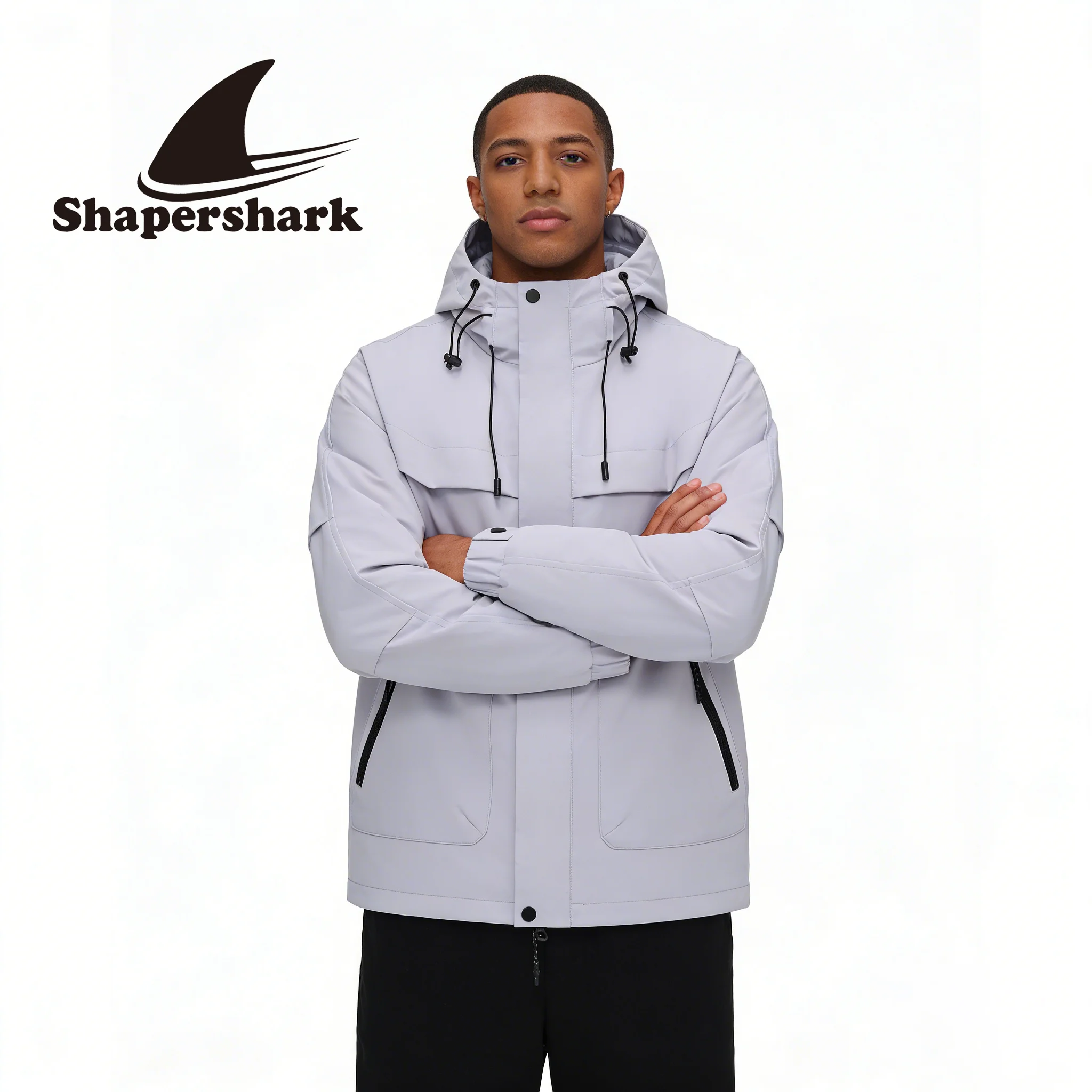 

Spring and Autumn New Men's Hooded Jackets, Outdoor Sports Work Jackets, Windproof and Waterproof Casual Mountaineering Suits