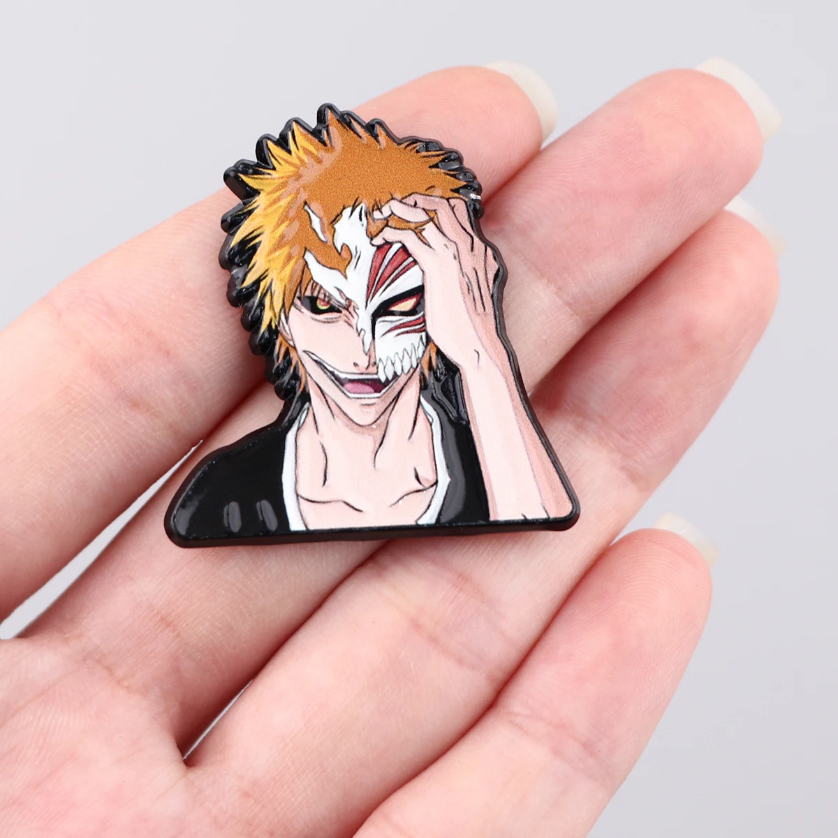 Anime Cosplay Death Mask Enamel Pins Cartoon Creative Jewelry Brooches Funny Manga Lapel Badges for Backpack Clothes Accessories