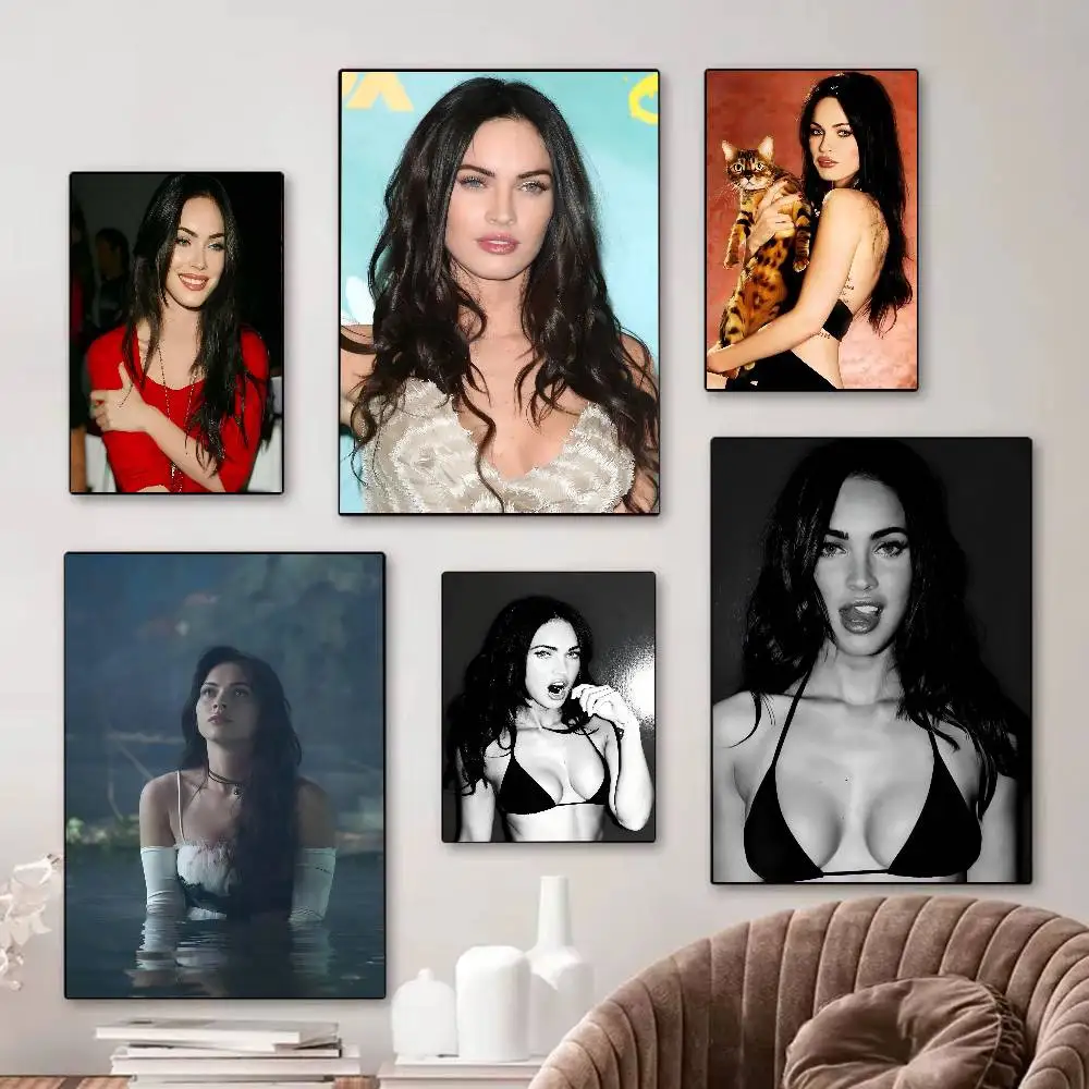 Pôster de papel branco da atriz Jennifers Body Megan Fox, pôster de qualidade HD, pintura de arte de parede, decoração de parede para sala de estudo