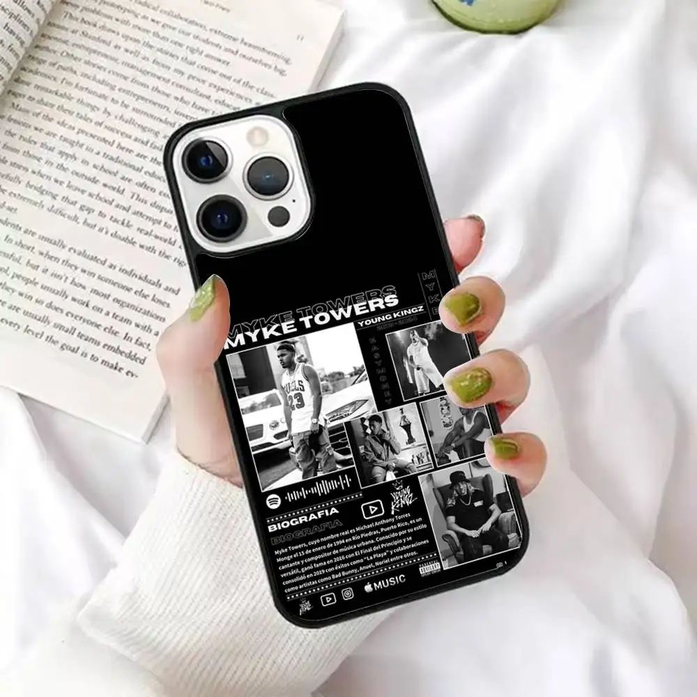 

1 шт. чехол для телефона M-Myke T-Towers Rapper с сильным магнитом для IPhone 16 15 14 13 Pro Max 11 12 Mini