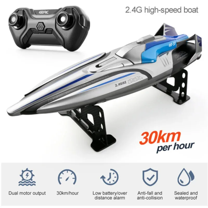 

0KM/H RC High-Speed Racing Boat - Remote Control Speedboat for Water Games, Kids Toys, Birthday Gift for Children