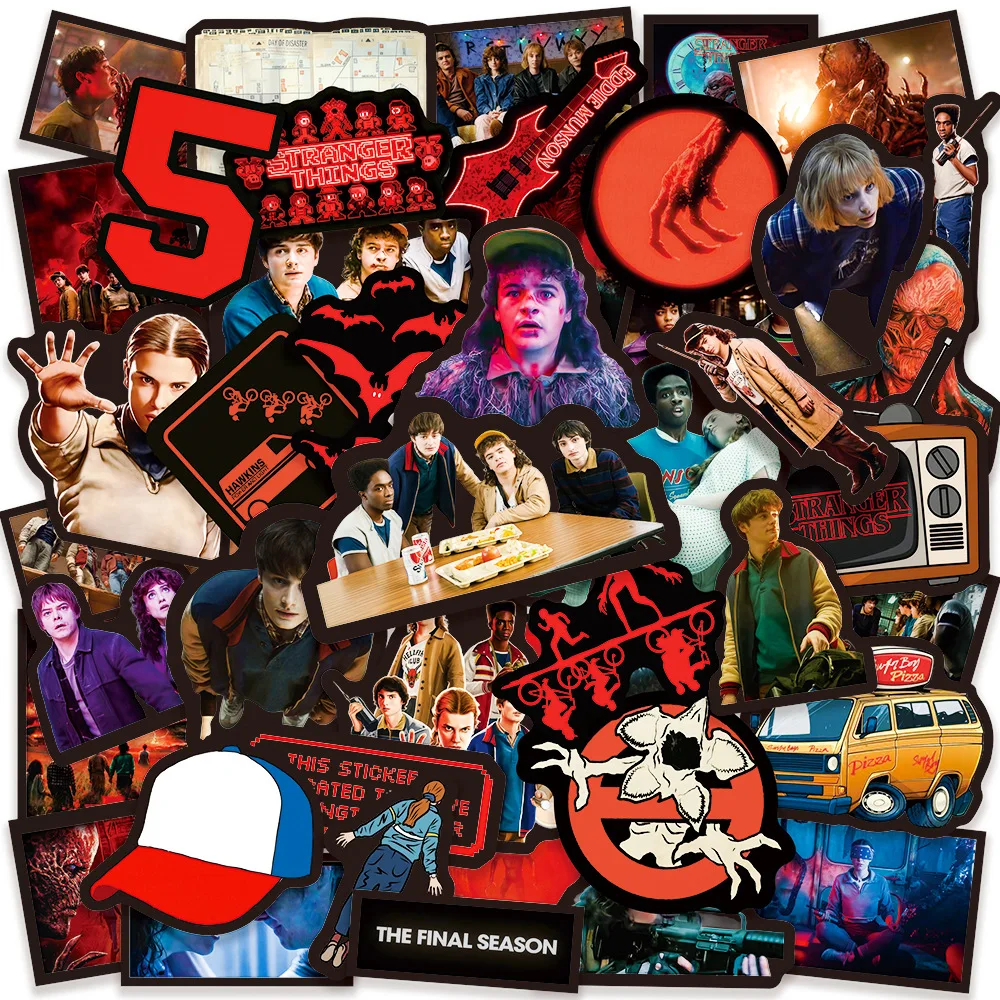 50 قطعة Straykids KPOP الخيال العلمي الإثارة المسلسلات التلفزيونية سكوتر الكمبيوتر المحمول باد كوب ماء الكتابة على الجدران ملصقات هدية للأشياء الغريبة