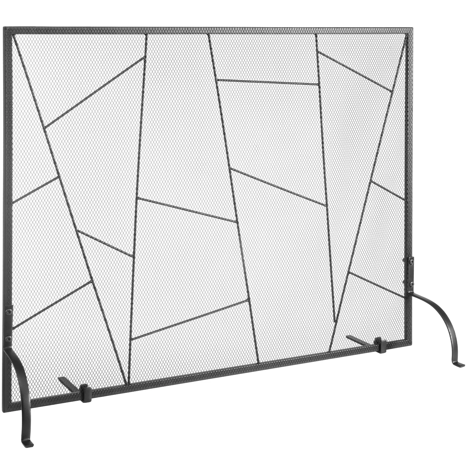 VEVOR Sturdy Iron Mesh Fireplace Screen Single Panel,35.6