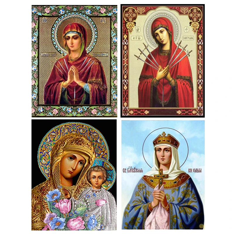 Religious Virgin Maria Diamond Painting  diamond Picture of Rhinestones Diamond Embroidery full display Mosaic religion icon art