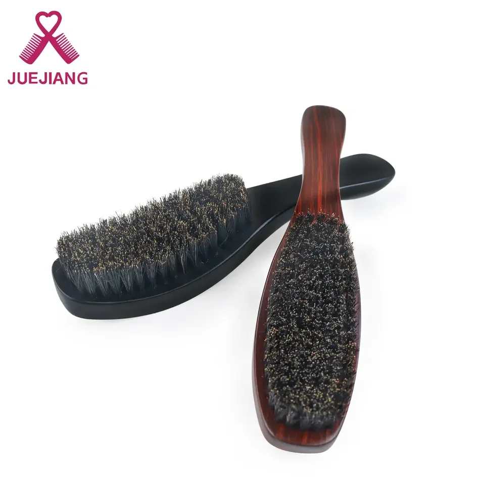 Super Free Logo Afro Pro Wave Brush Curve 360 Wave Brush Medium Texture Boar Bristles and Nylon Beard Brush