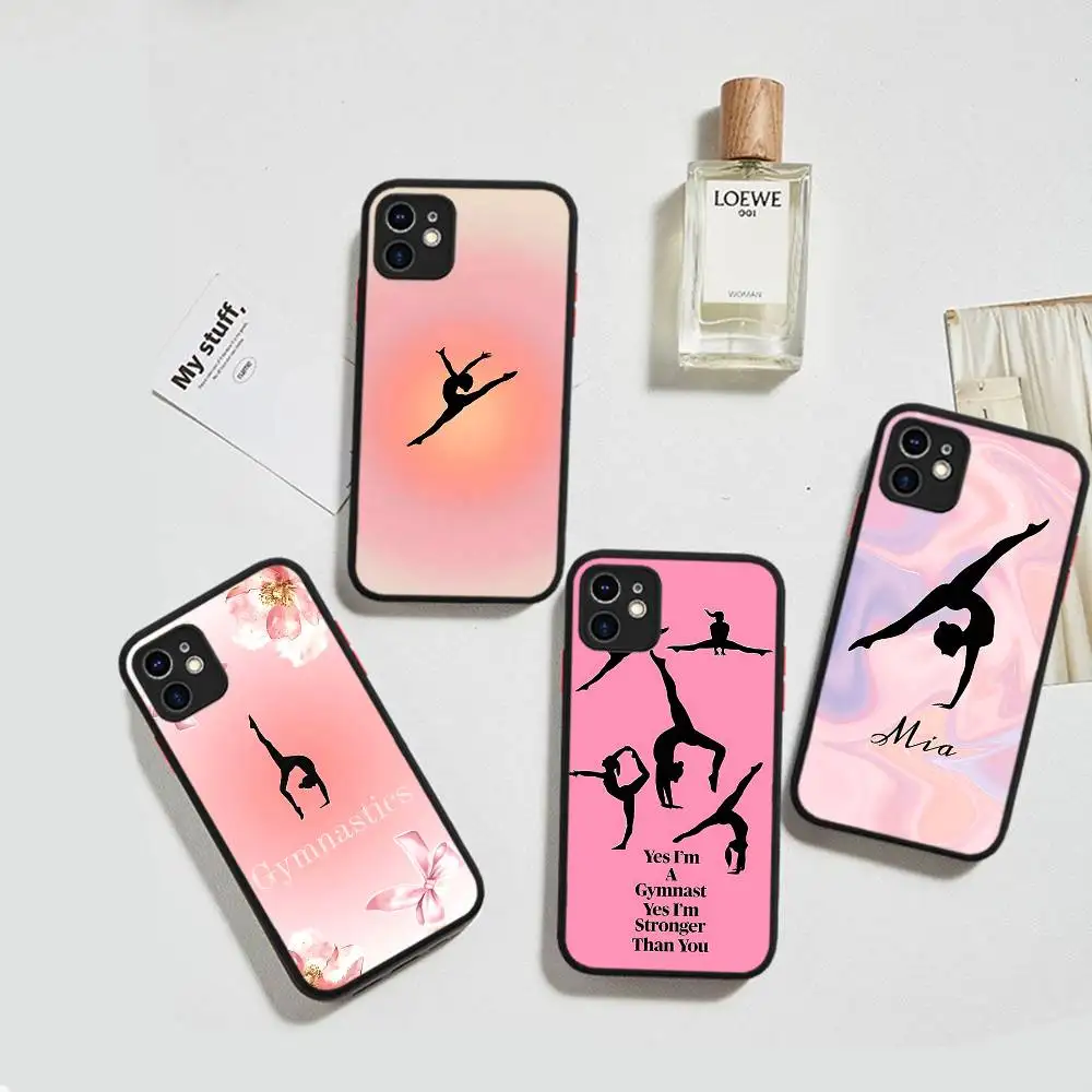 

Love Gymnastics Phone Case For IPhone16 15 14 13 12 11 Pro Max Plus X XS MAX Matte Cover