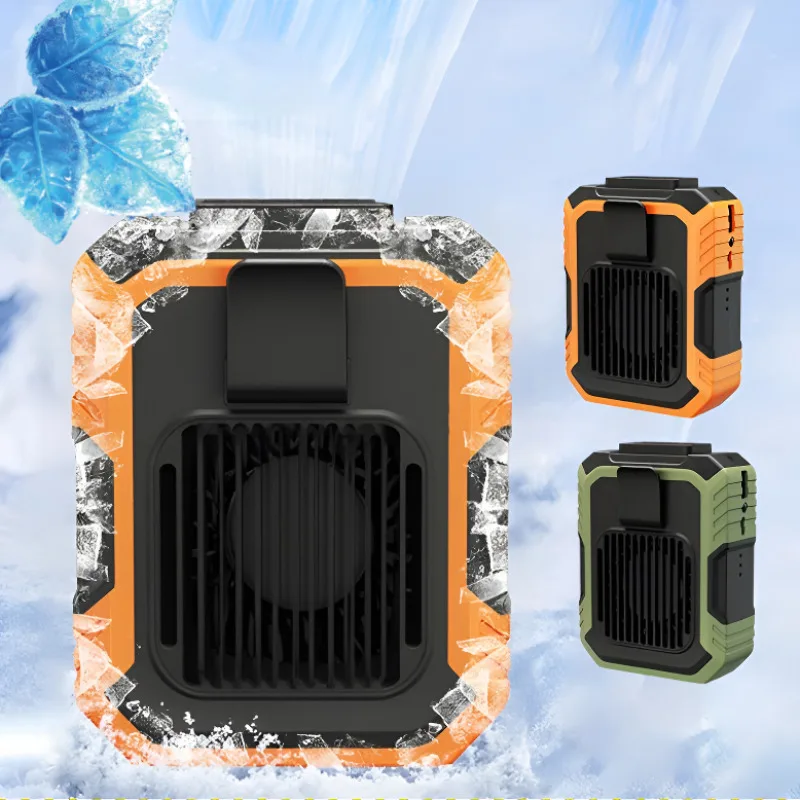 1 + 1 USB مروحة محمولة في الهواء الطلق المشبك مروحة 4000Mah المحمولة الخصر مروحة مروحة التبريد اللاسلكي Led المزاج ضوء/مشبك نوع كوريا الصادرة