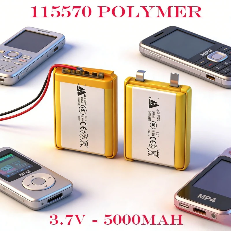 

115570 5000mAh lithium polymer battery 3.7V soft pack battery suitable for equipment electronic equipment tablet DVD battery