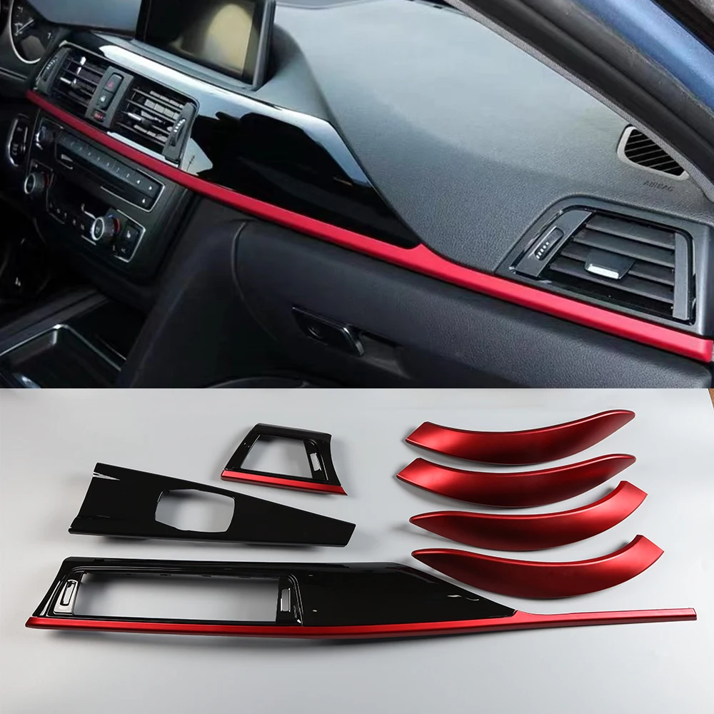 Acessórios de decoração interior peças guarnições para bmw série 3 4 3gt f30 f32 f34 f36 console central ac condição ventilação outle painel