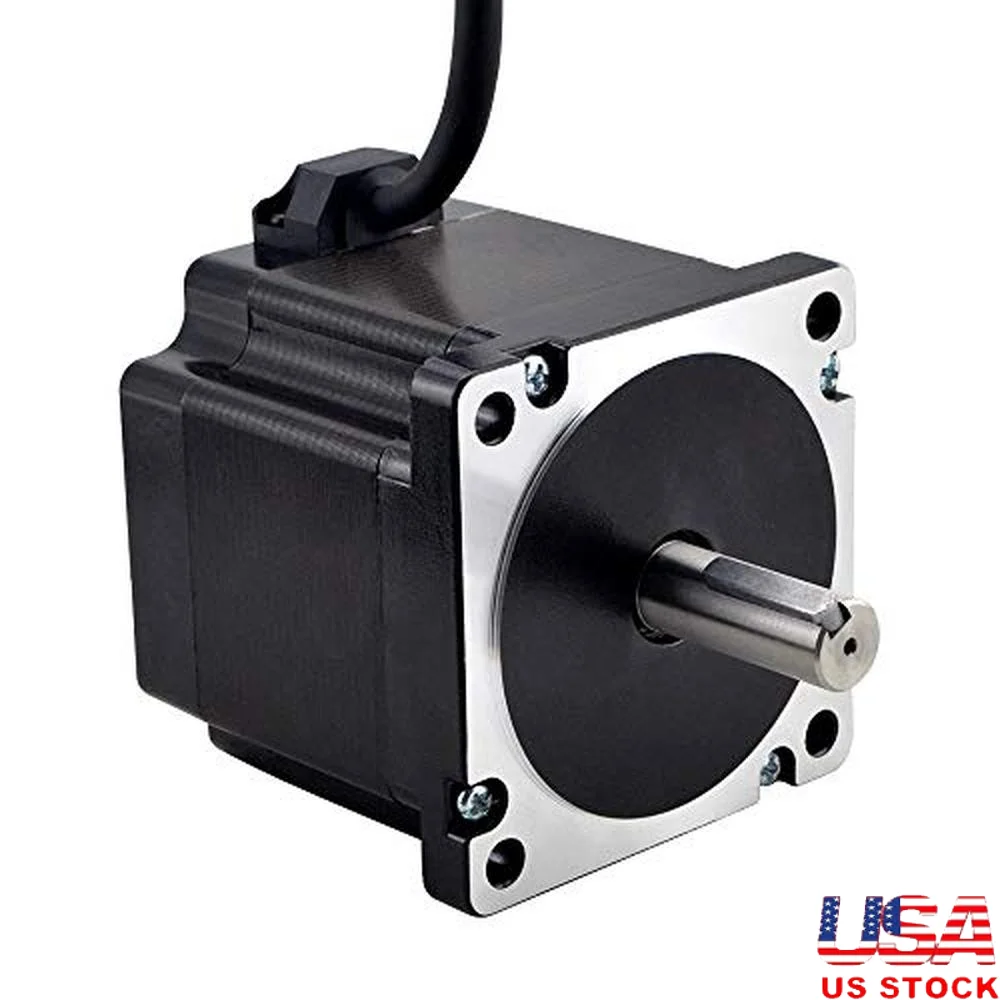 NEMA 34 Stepper Motor 4.8Nm High Speed Low Vibration Low Noise Bipolar 2 Phase 6.0A 14mm Key-Way Shaft 3D Printers CNC Machine