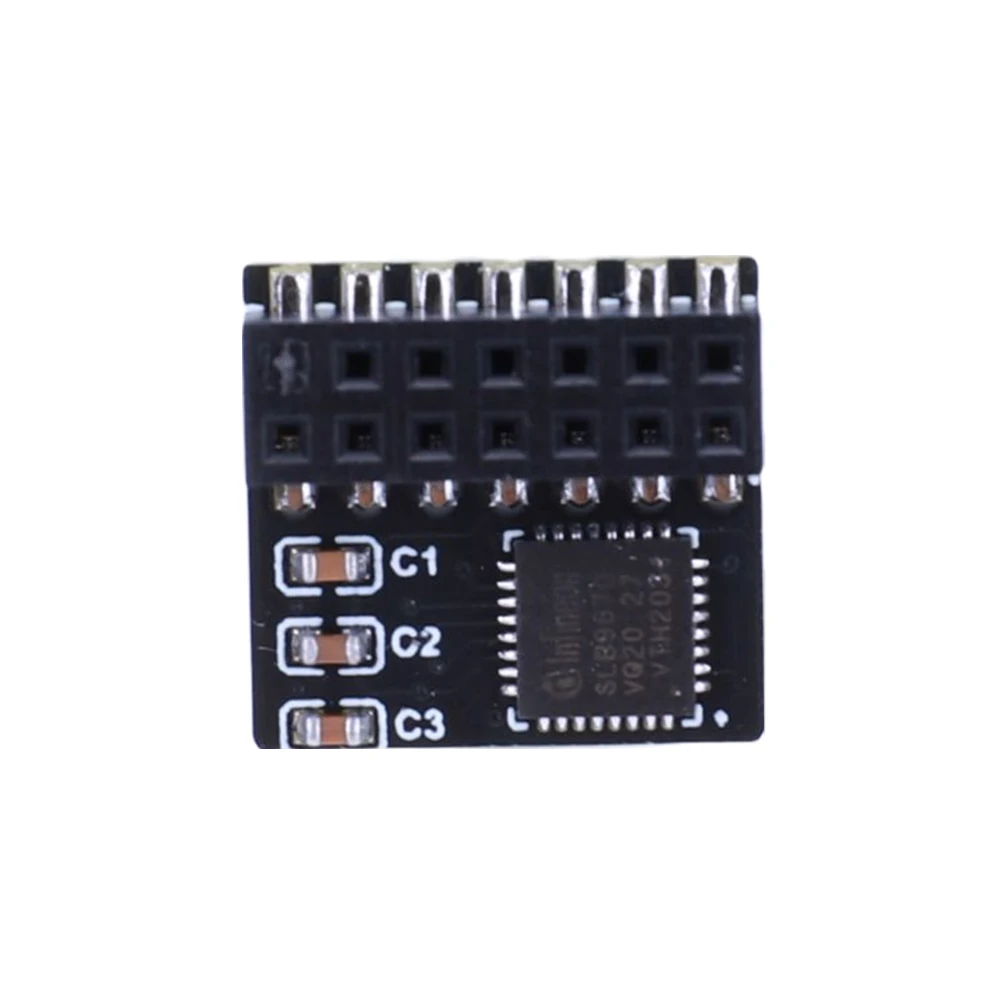 TPM 2.0 Encryption Security Module 14 Pin SPI Portable TPM 2.0 Remote Card TPM2.0 Remote Card Board for ASUS Motherboard