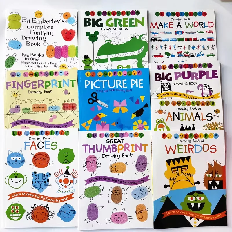 

Ed Emberley's drawing book Children's English finger painting coloring book Introduction to graffiti painting
