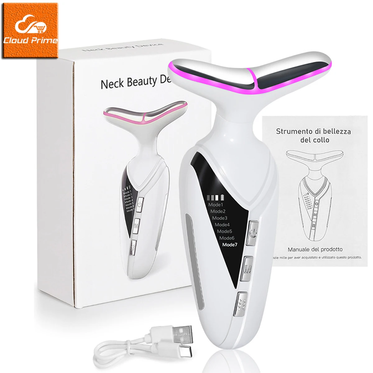 Instrument de beauté du cou, masseur du visage et du cou, adapté aux soins de la peau à domicile des femmes, dispositif de levage de la peau Portable et rechargeable, 1 pièce