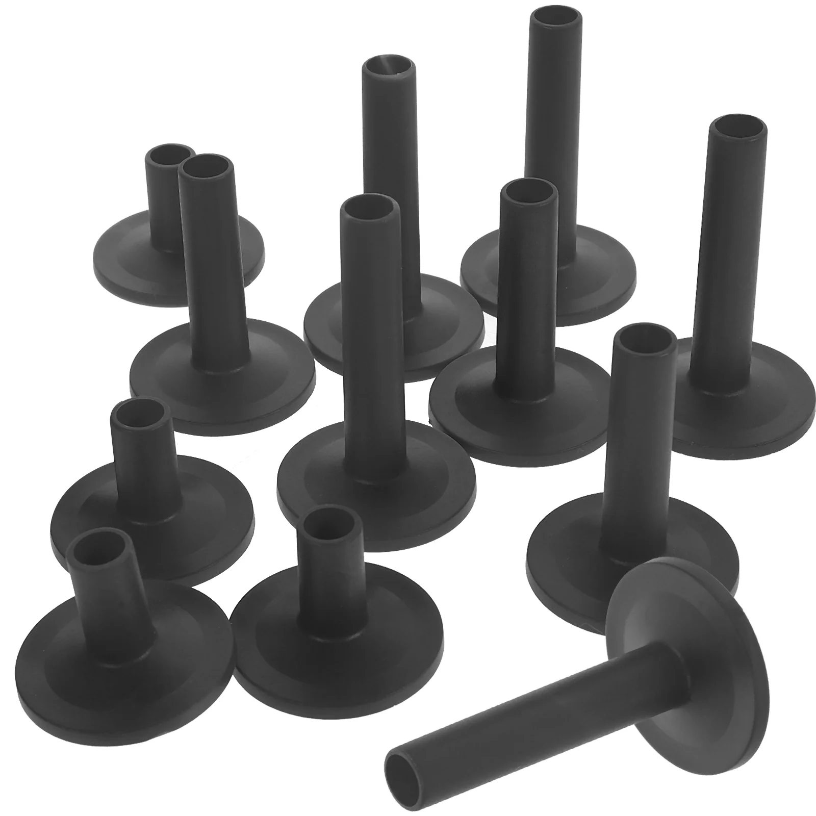 

12 Pcs Drum Kit Cymbal Support Plastic Sleeves for Kits Cymbals Casing Pipe Replacement Black Tube