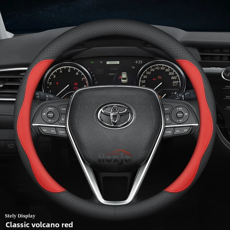 الجلود غطاء عجلة القيادة سيارة لتويوتا كورولا كروس 2022 2023 2024 2025 2026 اكسسوارات #3