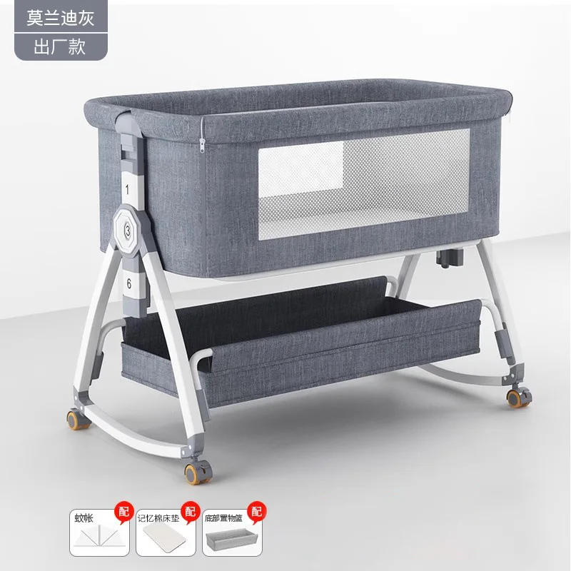 Culla Splicing Queen Culla per bambini Culla per bambini Lettino multifunzionale Letto neonato portatile
