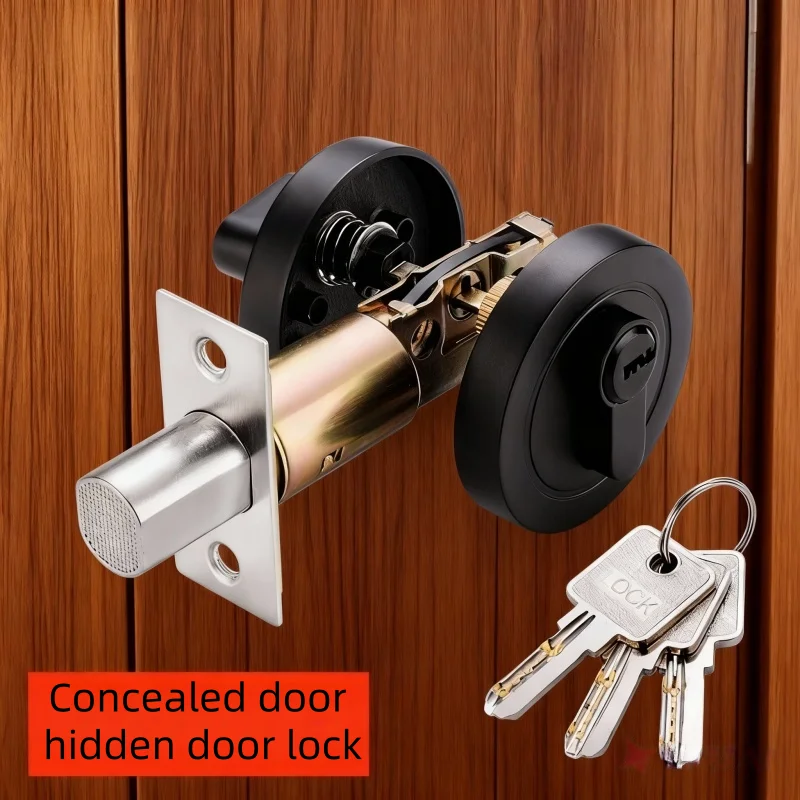 Wielokolorowy, niewidoczny zamek do użytku domowego, zamek antykradzieżowy do wnętrz, jednostronny zamek ukryty, zamek do drzwi sypialni, magazynu, piwnicy.