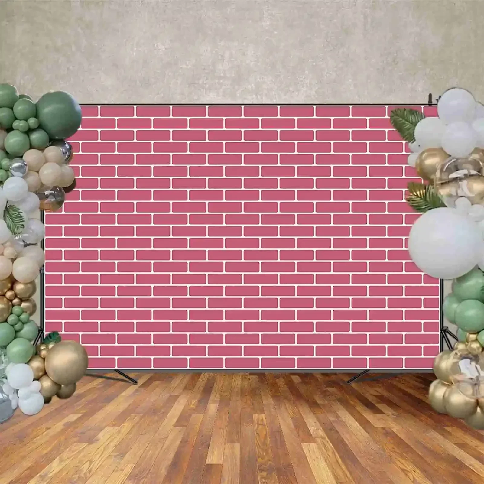 MOON.QG White Red Brick Wall Photo Backdrop Product Photography Props Birthday Party Decorations Background Studio Wallpapers