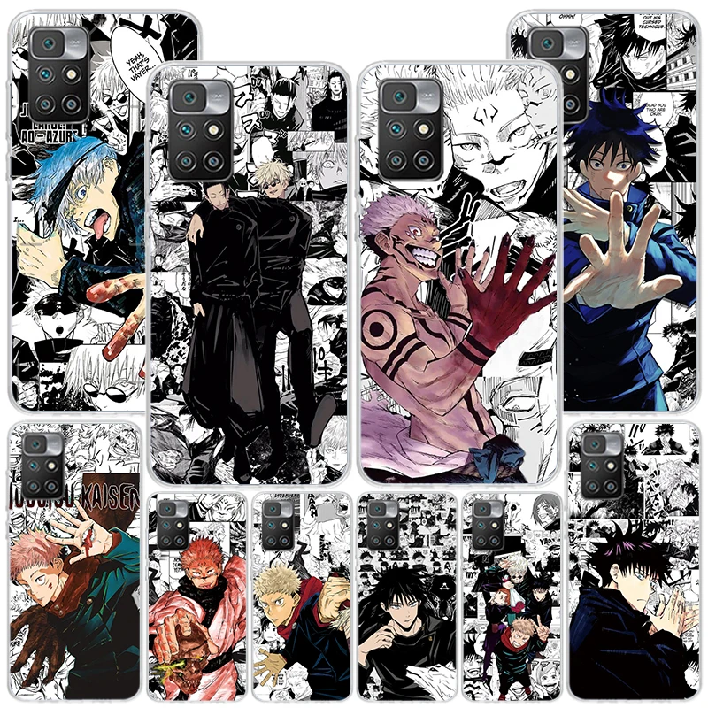 Jujusu Kaisen Japan Anime Phone Case For Xiaomi Redmi 12 12C 10 10C 10A 9 9A 9C 9T 8 8A 7 7A 6 Pro 6A K70 K60 K40 K20 S2 Print C