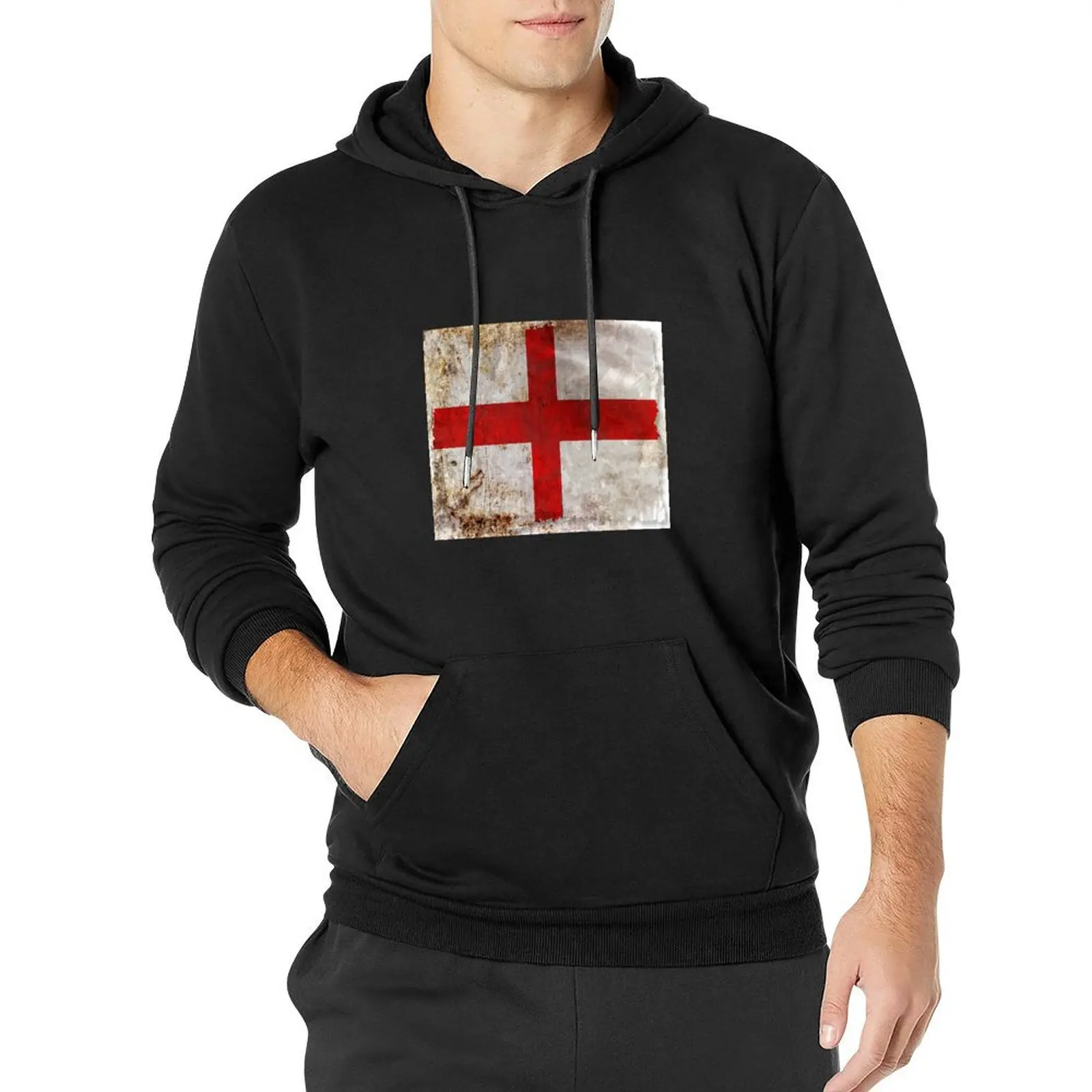 

Saint George Cross Pullover Hoodie korean clothes men clothes men's sweat-shirt set fashion men new hooded tee