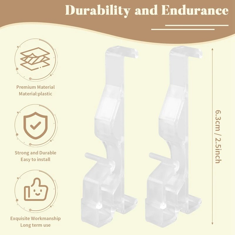 

Valance Clips Valance Clips, Clear Plastic Valance Clips for Blinds, Hidden Window Blind Clips