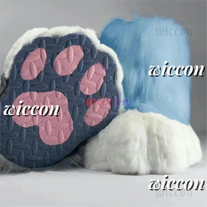 

DY20Fursuit, обувь с лапами для косплея, пушистые аксессуары для косплея, ботинки с кроликом и котом, милые пушистые манги, вечерние, для ношения, унисекс, стоимость