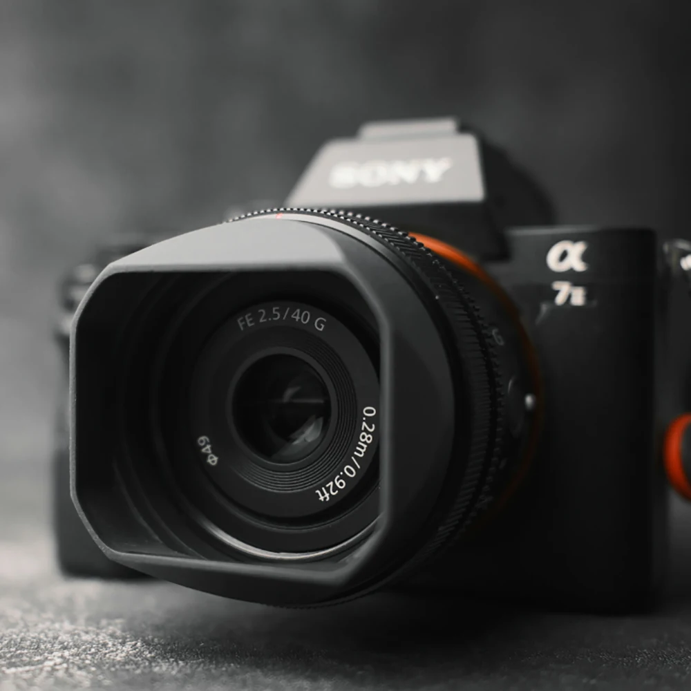 

Square Resin Screw-in Lens Hood Camera Lens Hood For Sony FE24mmF2.8G FE40mmF2.5G FE50mmF2.5G Lens Cap Replaces