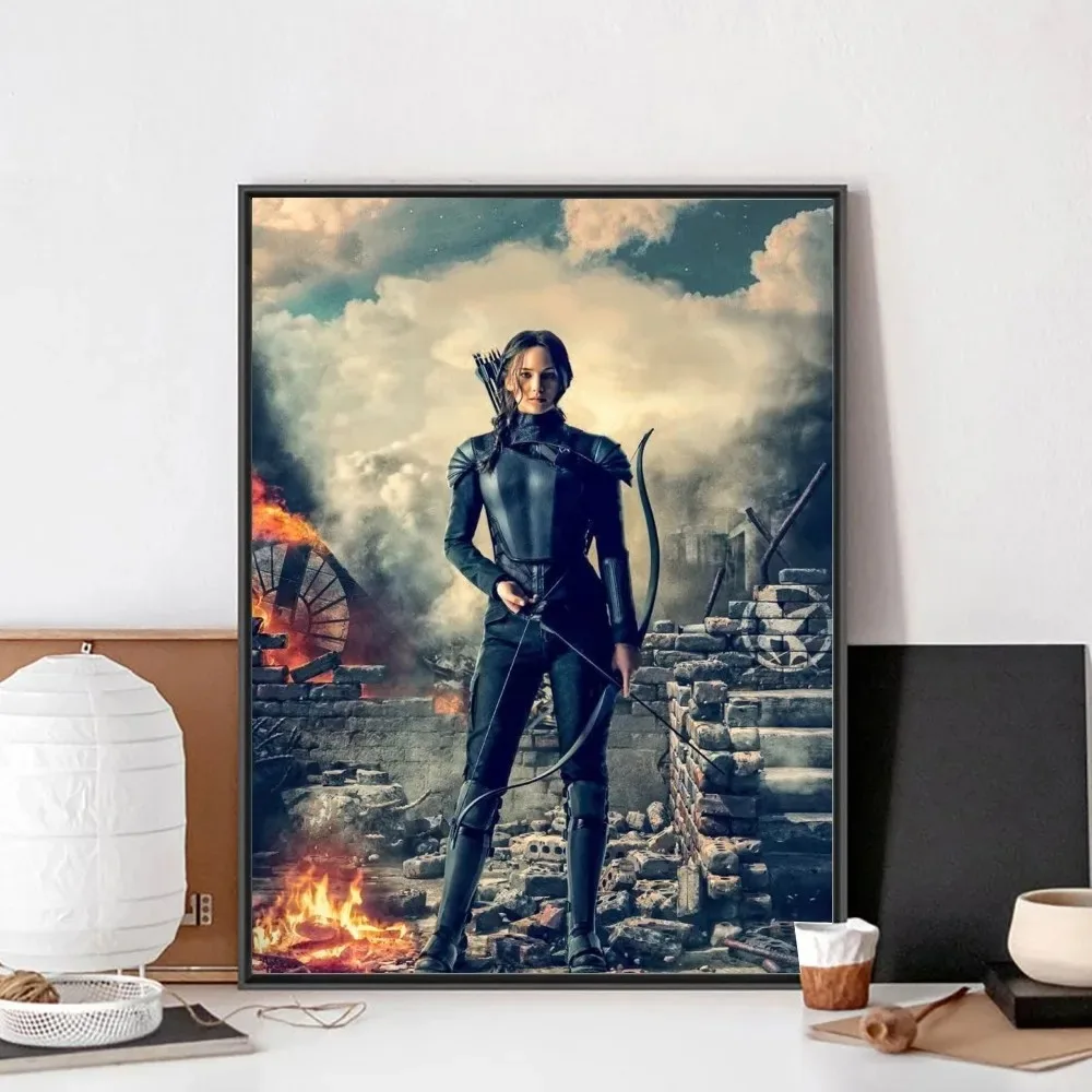 ملصق فيلم كلاسيكي لألعاب الجوع ، لوحة قماشية ، ملصق بدون إطار ، ورق بار للنادي ، فن جداري عتيق ، غرفة نوم والدراسة