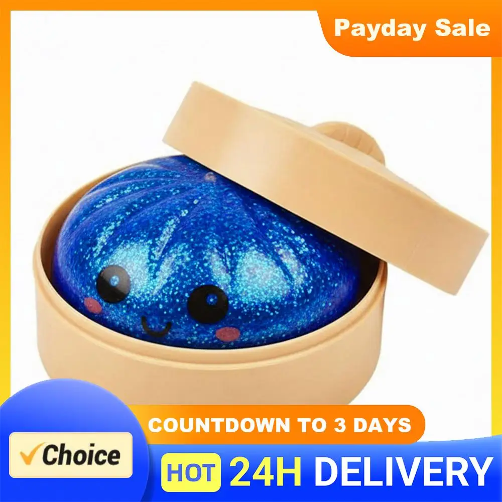 

Игрушка-антистресс Glitter Dumpling Fidget Toy Kawaii Bun с пароваркой для еды, эластичные настольные игрушки, подарки на день рождения для детей и взрослых