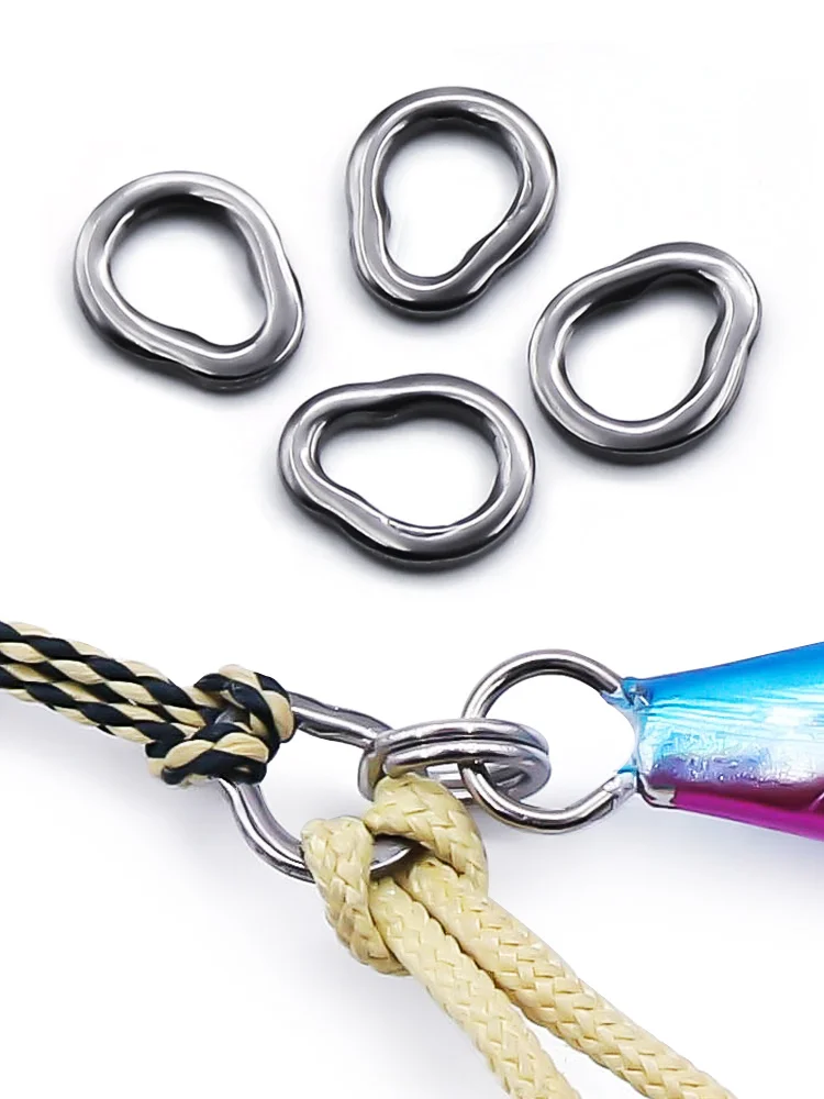 Anneau solide de pĂȘche 25 ~ 100 piĂšces, anneaux fendus en acier inoxydable, connecteurs de leurres de pĂȘche, accessoires de pĂȘche en eau salĂ©e, matĂ©riel chromĂ©