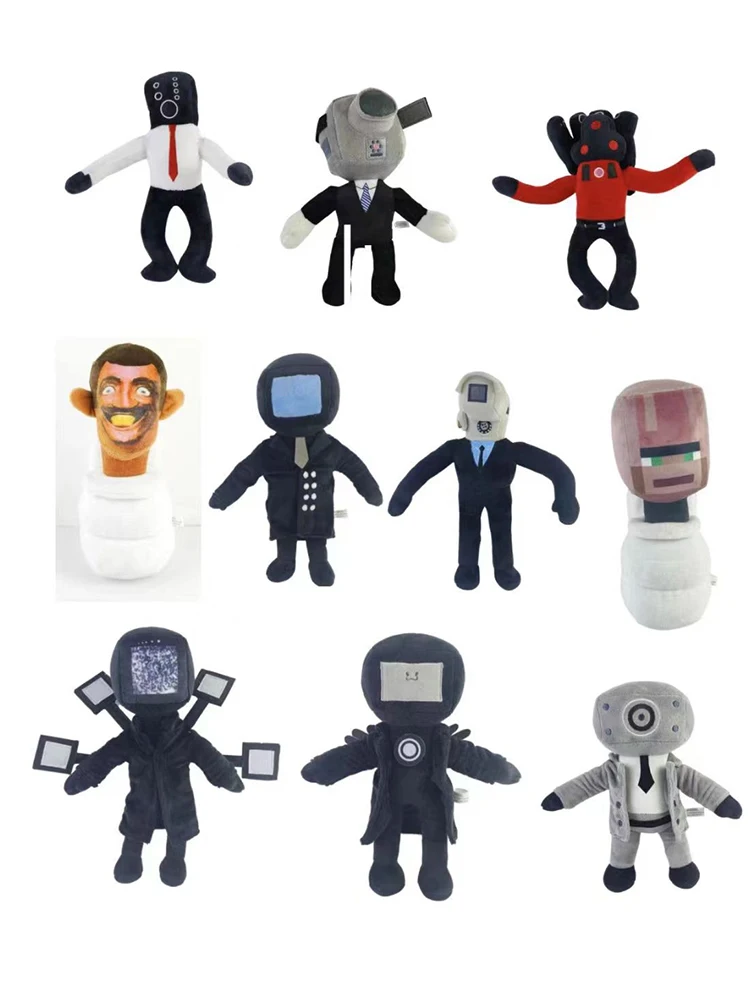 Skibidi toilet plush toilet person parodies plush stuffed toy dolls