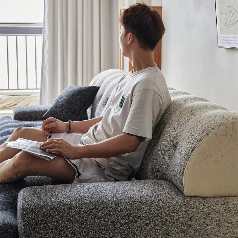 أرائك غرفة المعيشة الإيطالية الفاخرة 3 مقاعد رمادي لغرفة النوم أرائك غرفة المعيشة الكسولة أثاث منزلي حديث من Banken Woonkamer #4