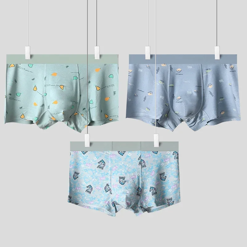 

5шт. Мужские антибактериальные трусы. Для подростков, состоящих из хлопка, они трусы-боксеры. Эти тонкие стили на лето,