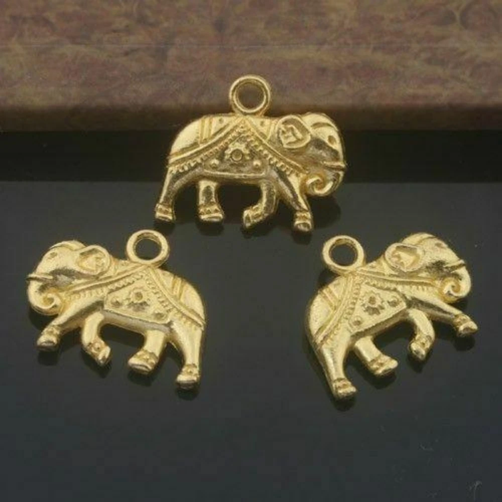 10PCS 19.4x16.7mm,hole:2.3mm two sides elephant pendant charm h0387