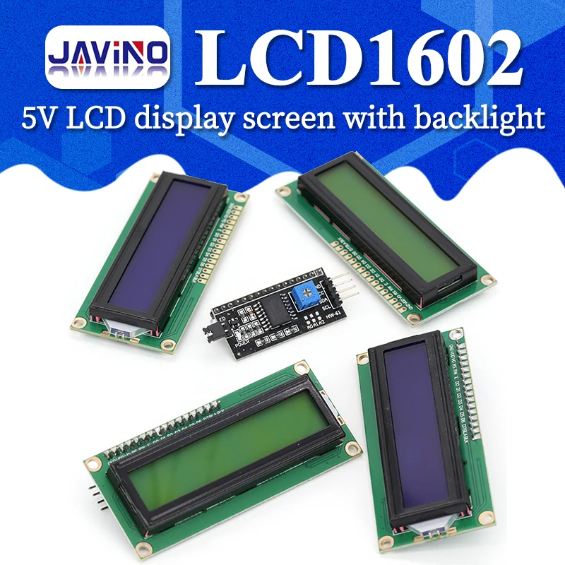 Module LCD 1602 LCD1602, écran bleu/jaune vert, 16x2 caractères, Interface IIC I2C 5V pour Arduino, PCF8574