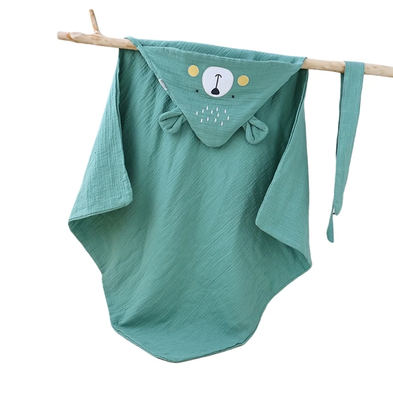 Cobertor infantil multiuso J15U, toalha banho algodão macio, embrulho seguro