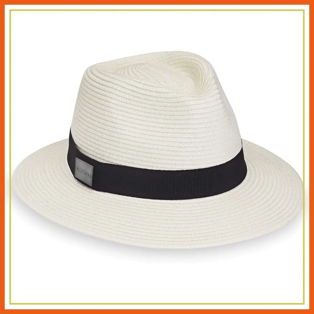 

Men's Fairway Fedora – UPF 50+ UV Sun Protection, Packable & Adjustable Sizes, Classic Resort Style