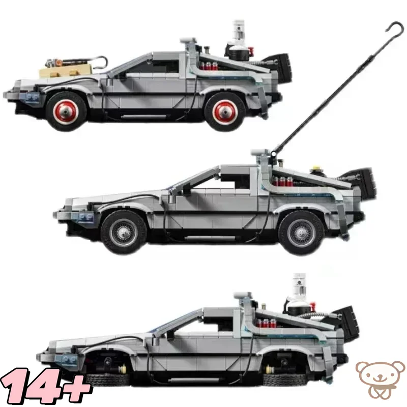2025 جديد 10300 العودة إلى المستقبل آلة الزمن نموذج سيارة اللبنات عدة طوب السيارة الأطفال للبنين هدايا عيد الميلاد
