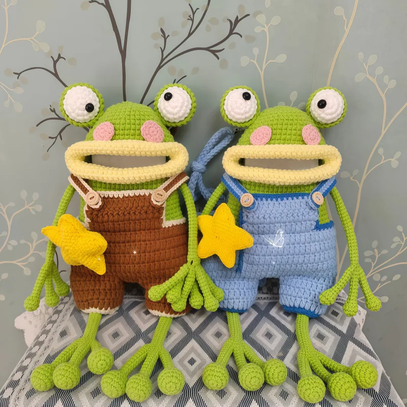 

Wool Crochet Knitting Anime Phone Bag Handmade Knitting Diy Material Kit Homemade Parent-Child Bag Messenger Bag Holiday Gift