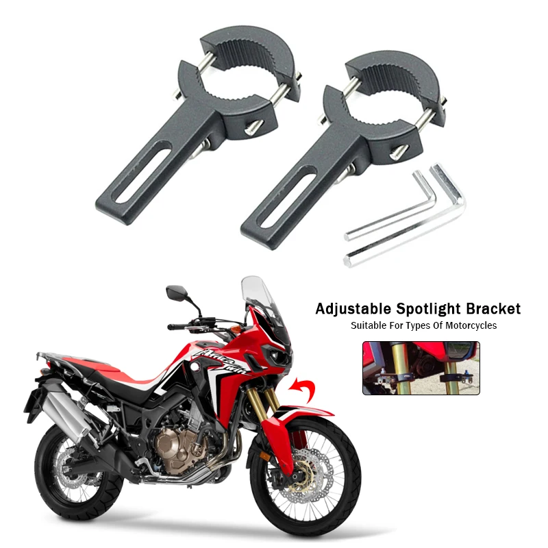 

For Honda CRF1100L Africa Twin CRF 1100L CRF1000L ADV CRF1000 L Motorcycle LED Headlight Spotlight Clamps Bracket Tube Mount