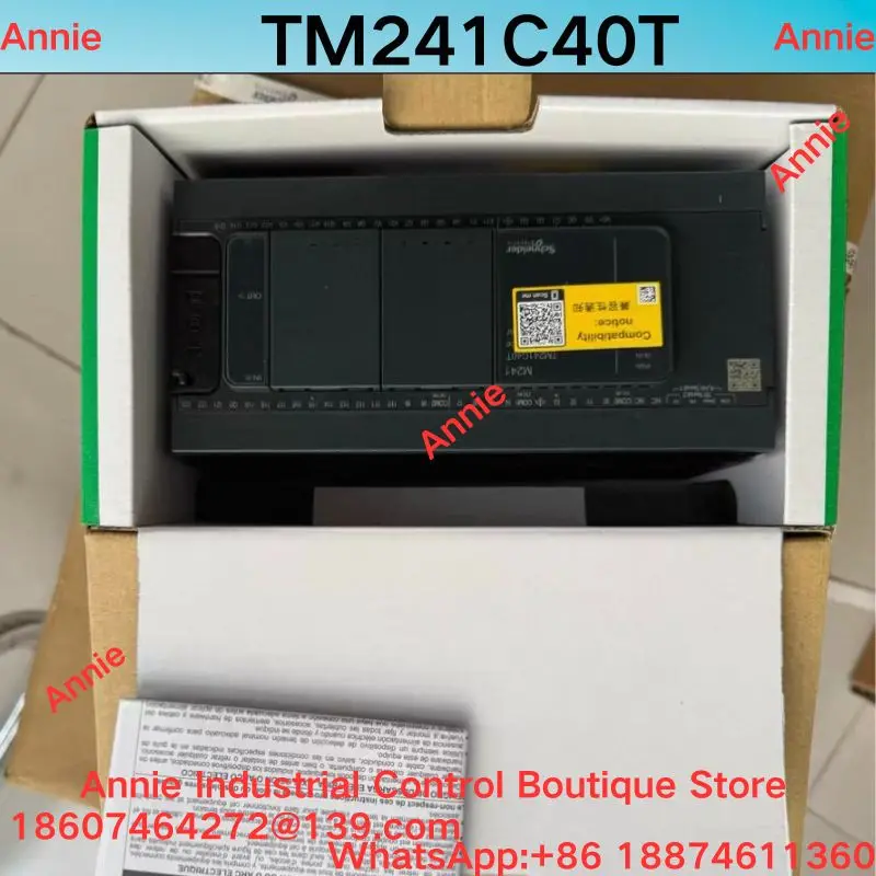brand-new  TM241C40T PLC module, 40 point I/O, PNP transistor output.