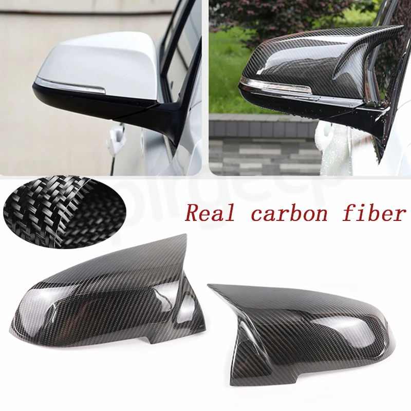 For BMW 1 2 3 4 X Series Rear View Side Mirror Cover F20 F21 F22 F23 F30 F32 F36 X1 E84 F87 M2 i3 i3S Carbon Fiber Accessories