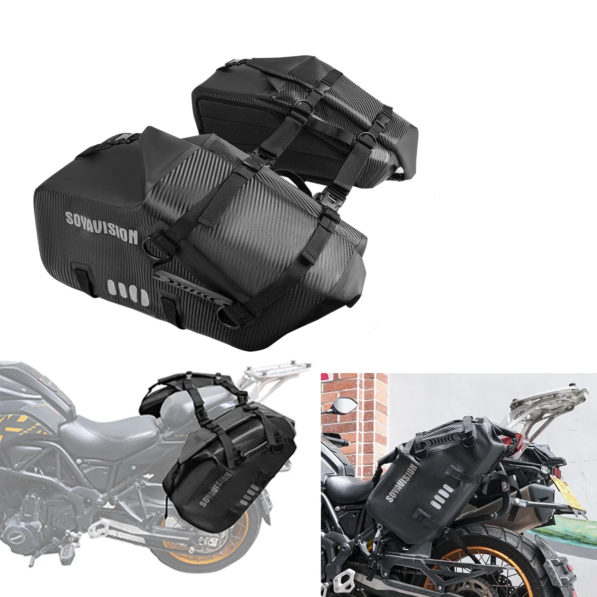 

Водонепроницаемые мотоциклетные дорожные седельные сумки, универсальная боковая сумка для мотоциклов для BMW Honda Kawasaki Yamaha Honda, боковые сумки