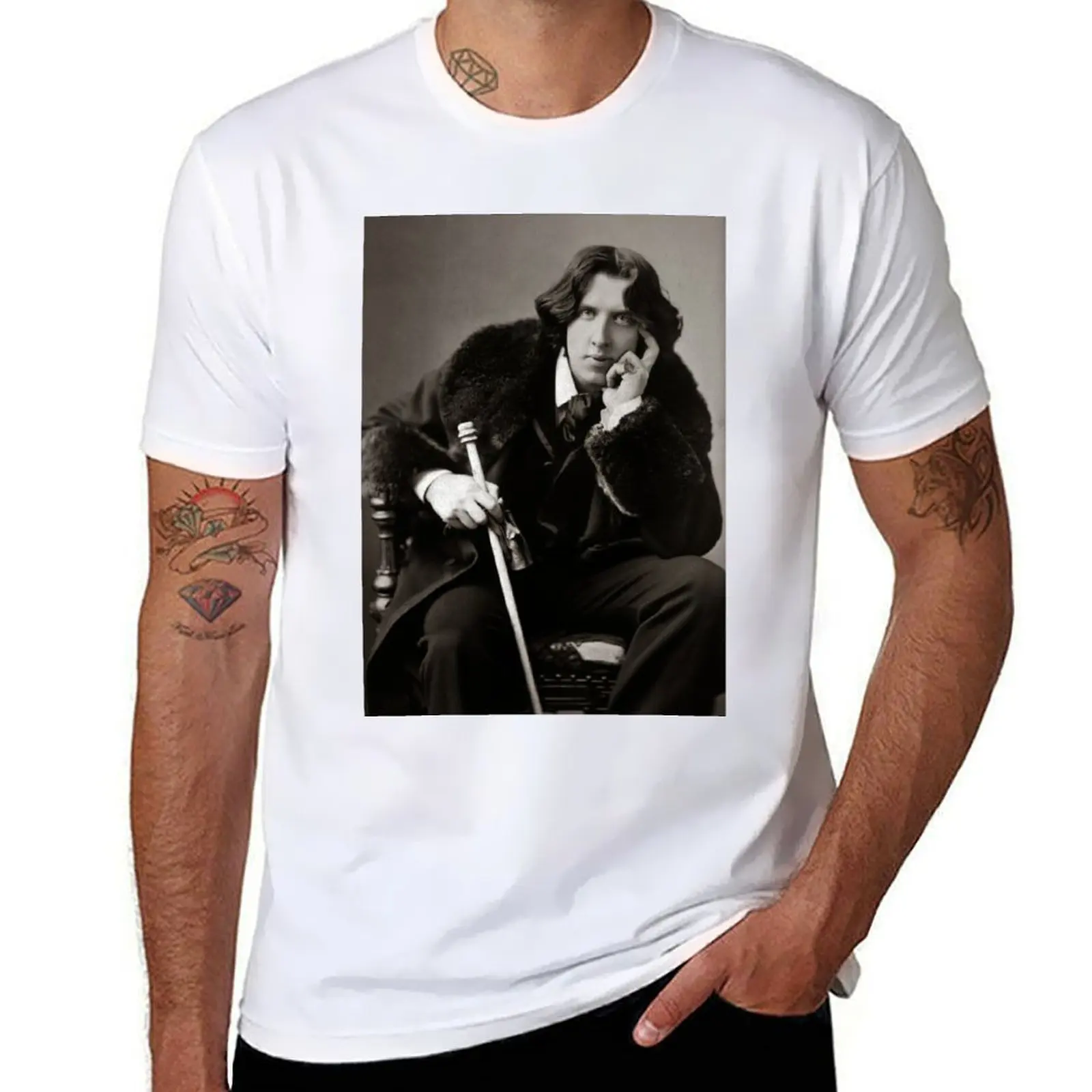 

Poet Oscar Wilde T-Shirt man t shirt luxury t shirts for man pack cotton T-Shirt
