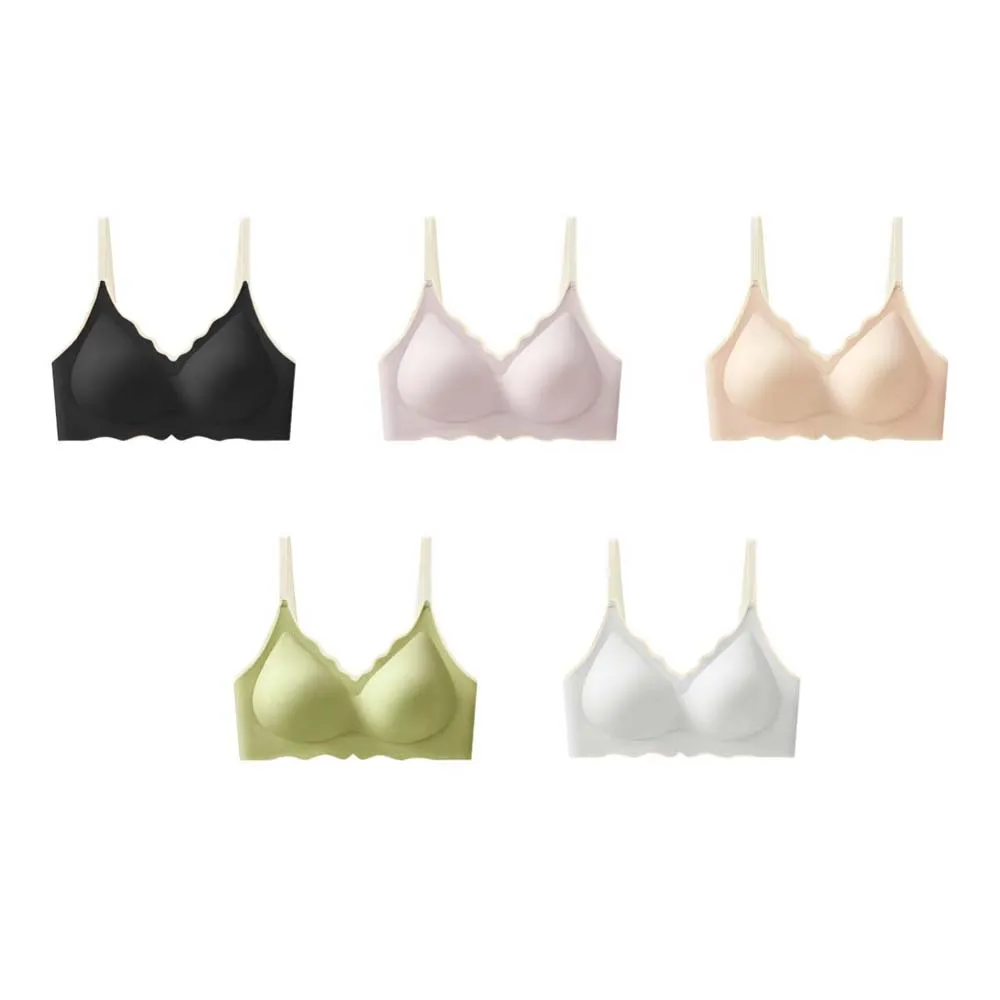 حمالة صدر مريحة بدون أثر لاسلكية عميقة على شكل حرف V ملابس داخلية مضادة للصدمات ملابس داخلية مضادة للترهل حمالات صدر رياضية بدون خياطة