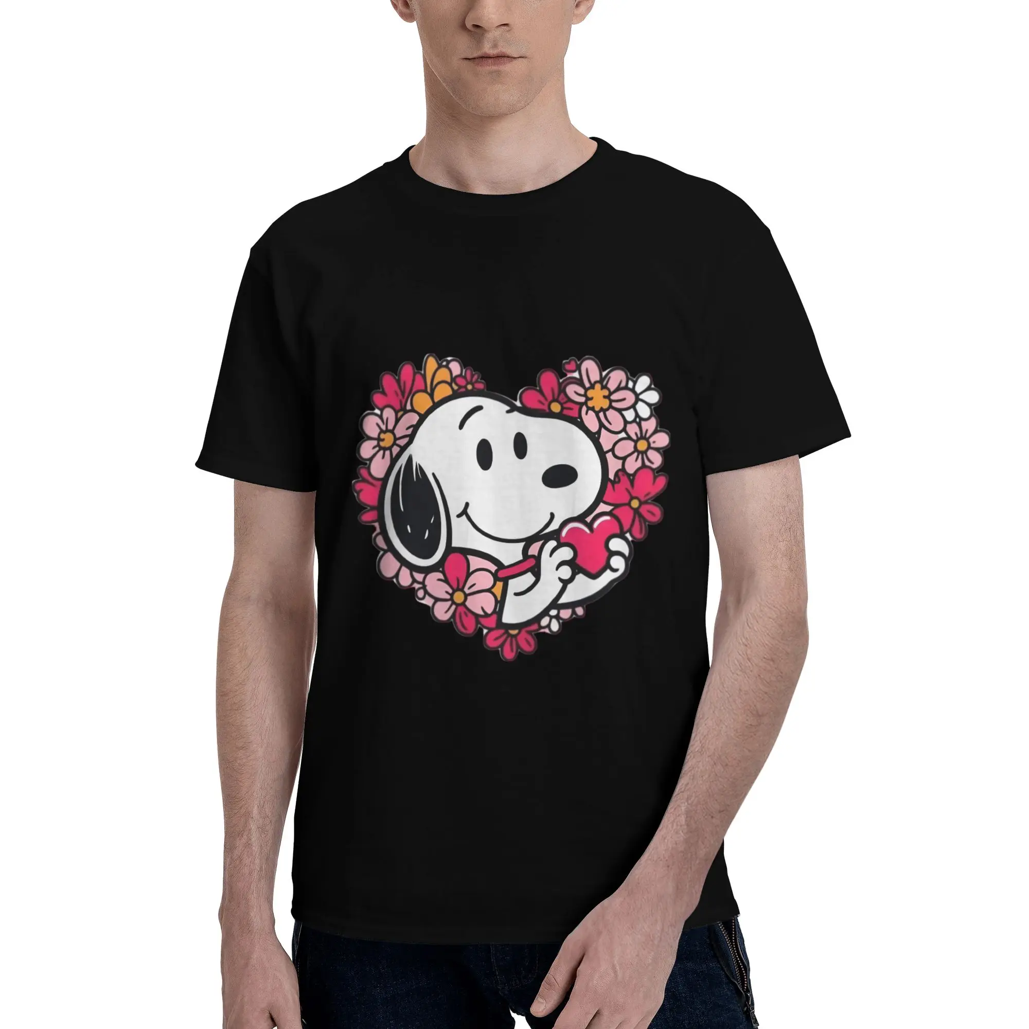 

Custom Male S-snoopies T Shirt Short Sleeve Cotton Tshirts Streetwear T-shirt Casual Manga Tees Slim Fit Clothing