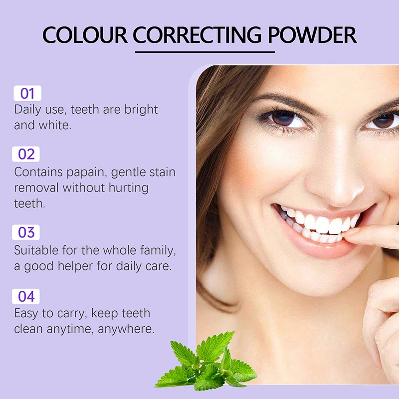 5 Days Teeth Whitening Powder Remove Plaque Stains Dental Calculus Fresh Bad Breath Oral Hygiene Cleaning Tooth Care Products