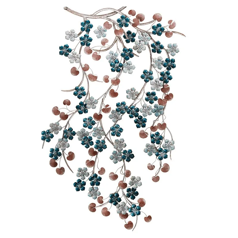 Plum blossom wrought iron wall decoration, entrance wall pendant, living room wall decoration pendant